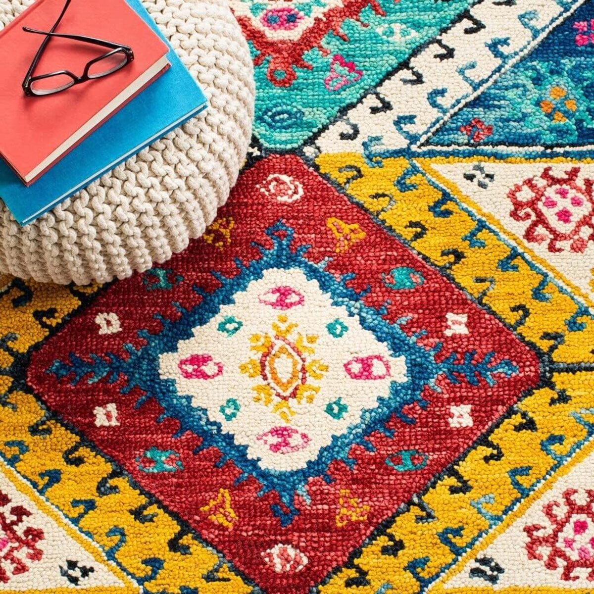Teppich Lebendige Farben – Schlingenwebung