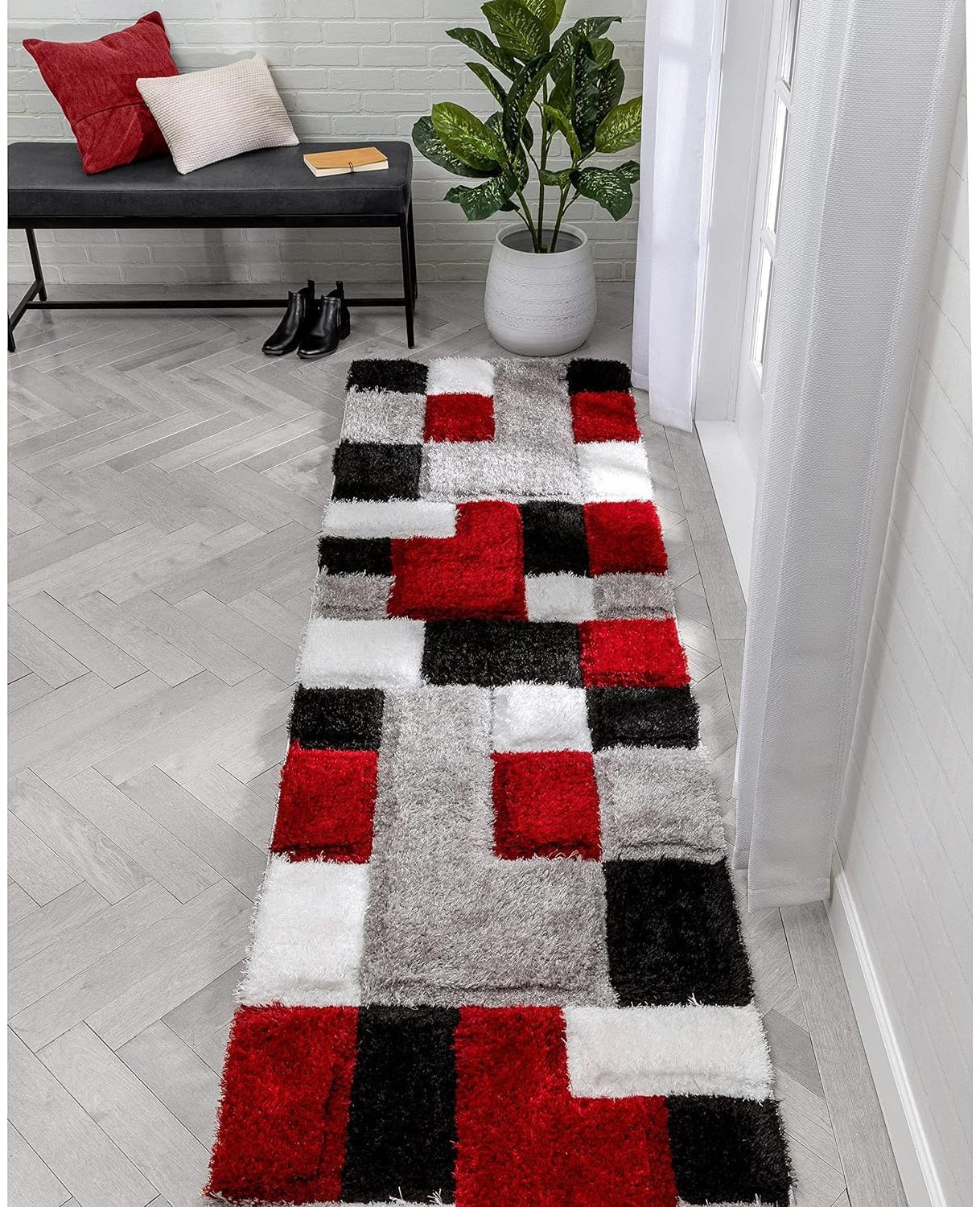 Designteppich Plüsch-Teppichläufer für Eleganz
