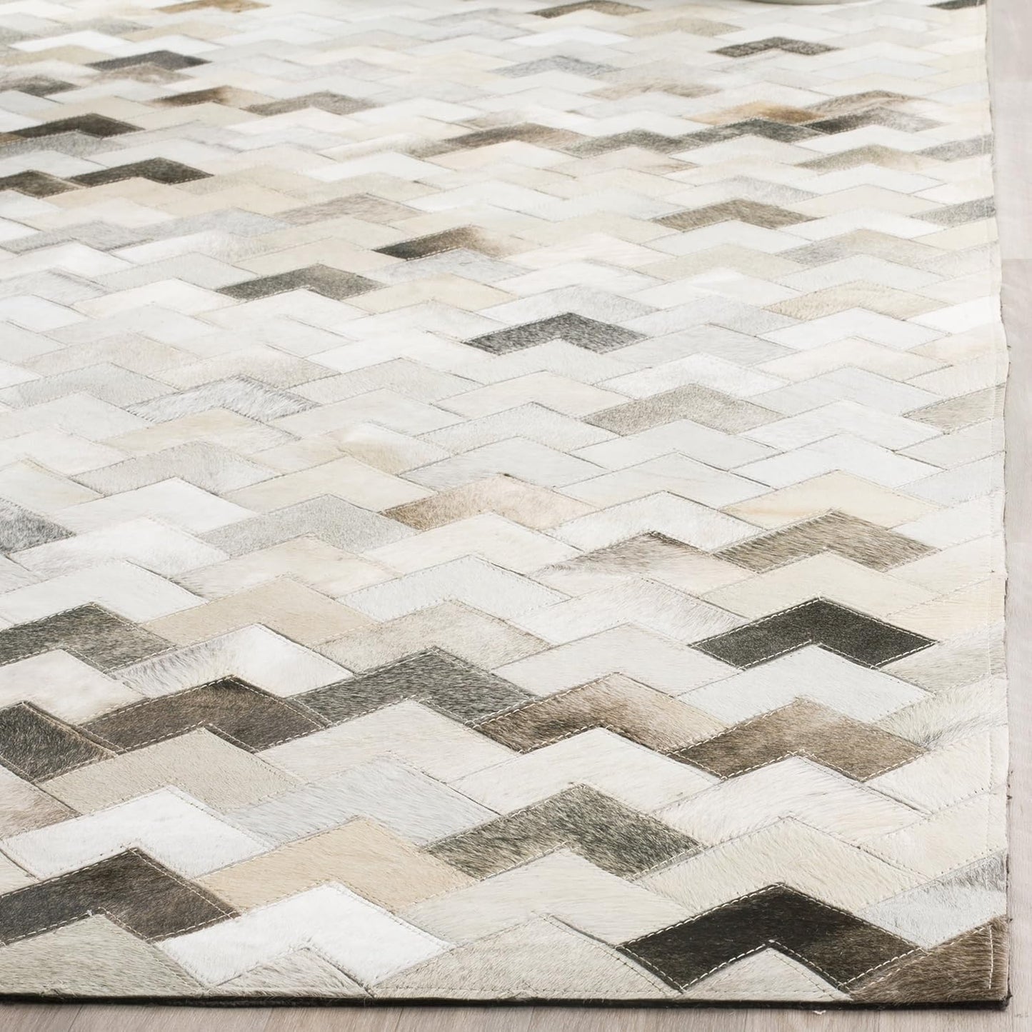 Lederteppich Leder-Patchwork-Teppichkollektion