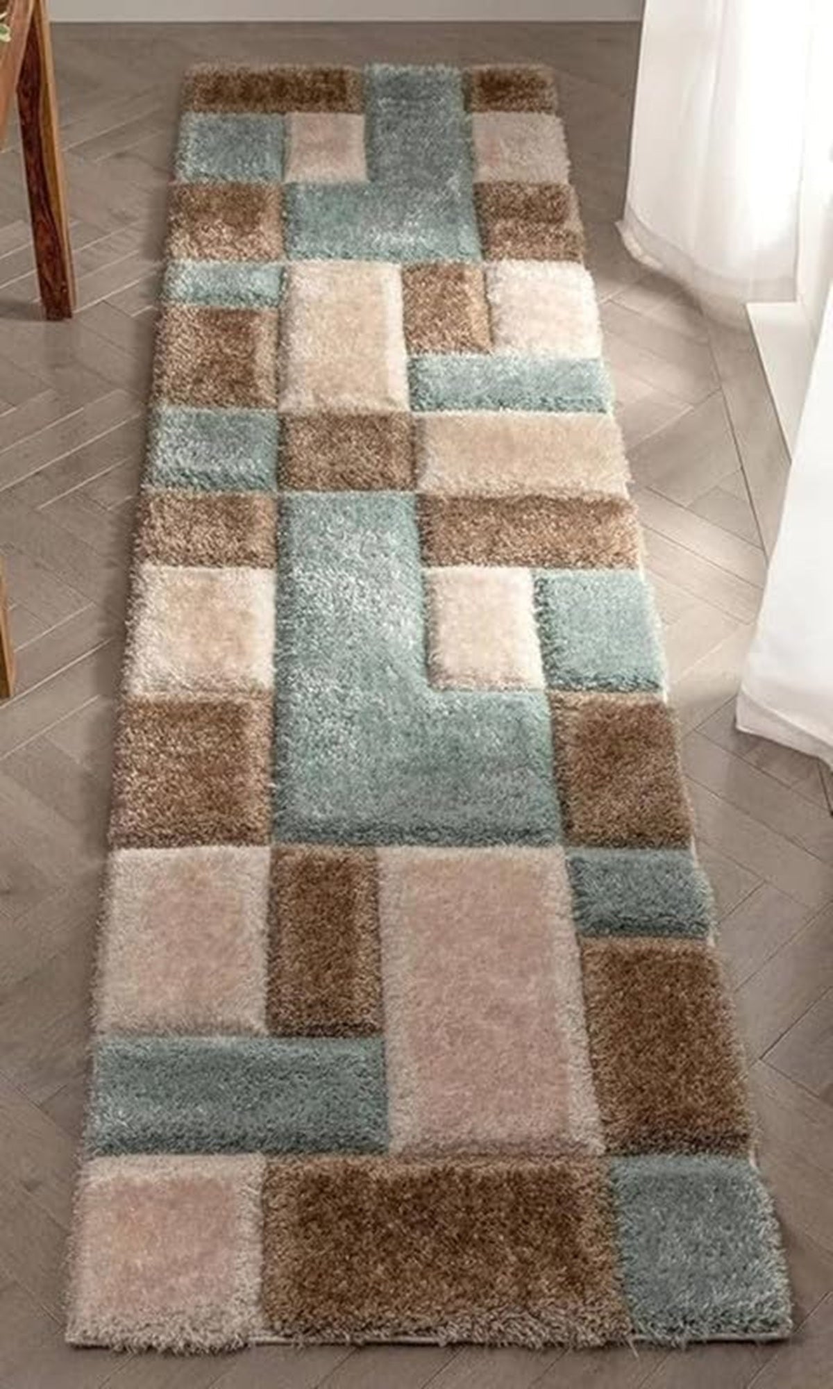 Designteppich Plüsch-Teppichläufer für Eleganz