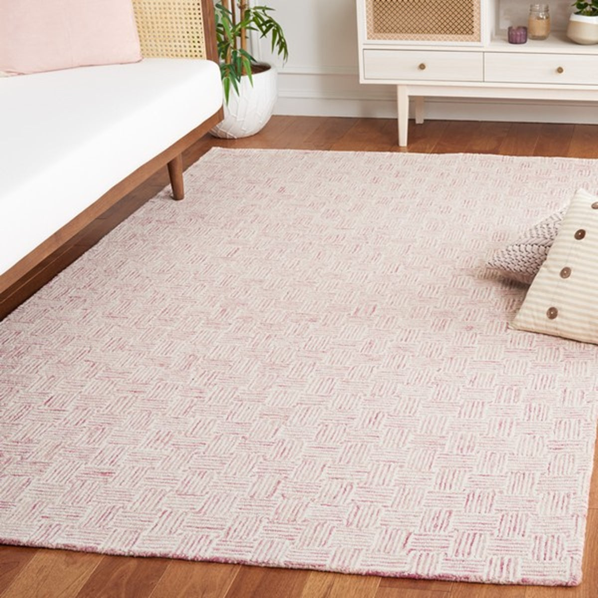 Designteppich Rosa — Detailaufnahme Muster
