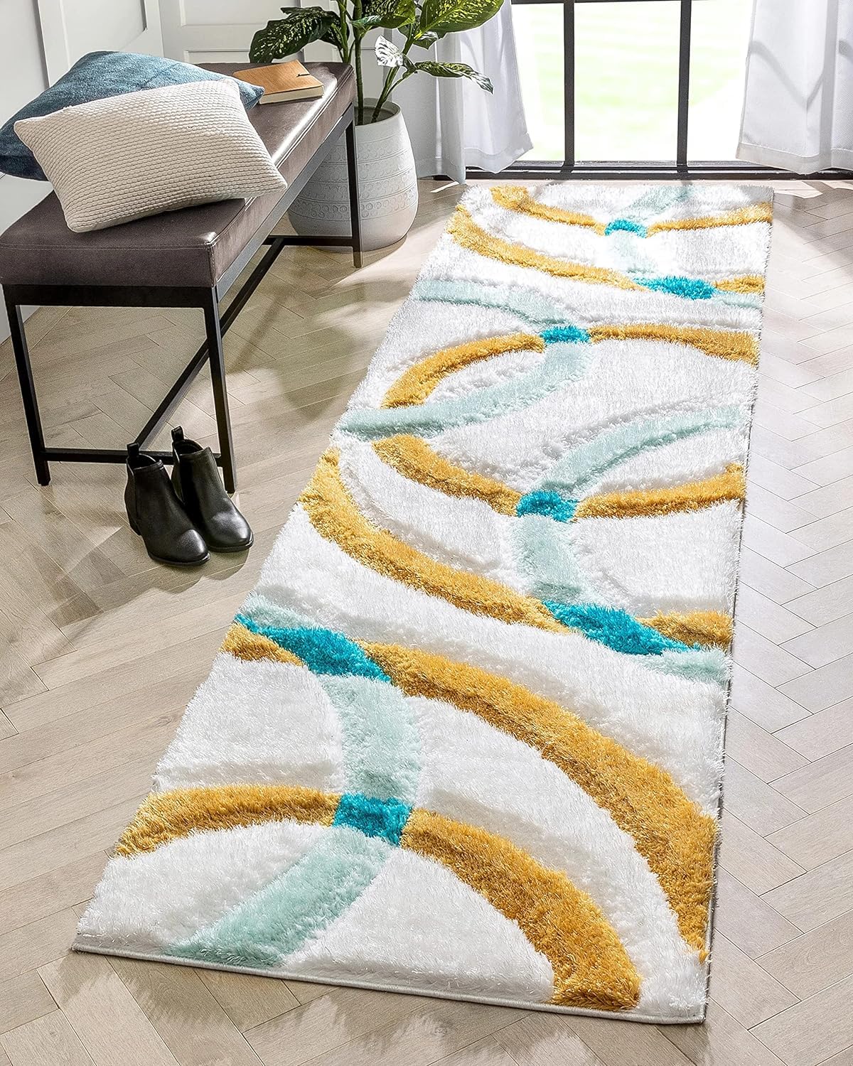 Designteppich Plüsch-Teppichläufer für Eleganz