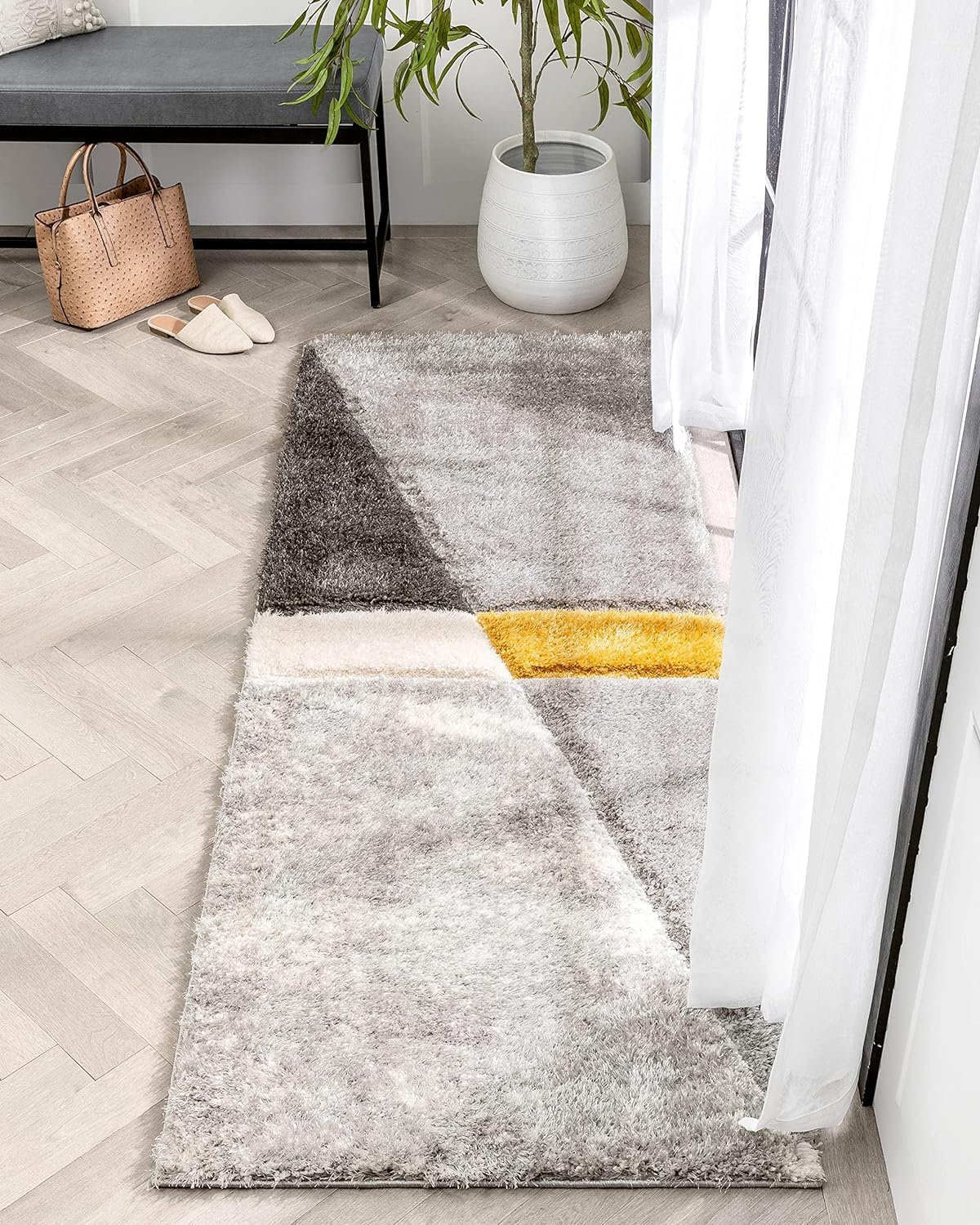 Designteppich Plüsch-Teppichläufer für Eleganz