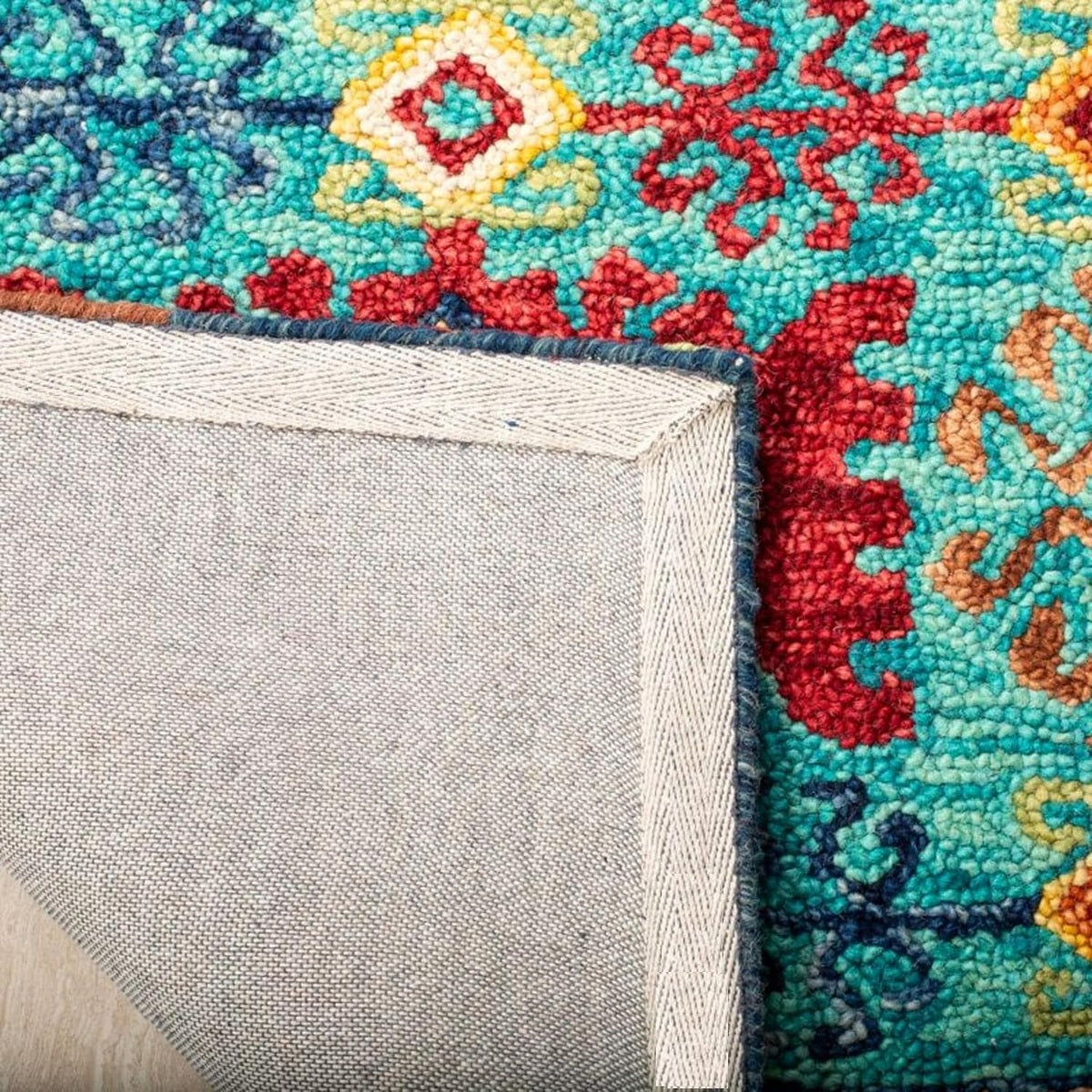 Teppich Lebendige Farben – Schlingenwebung