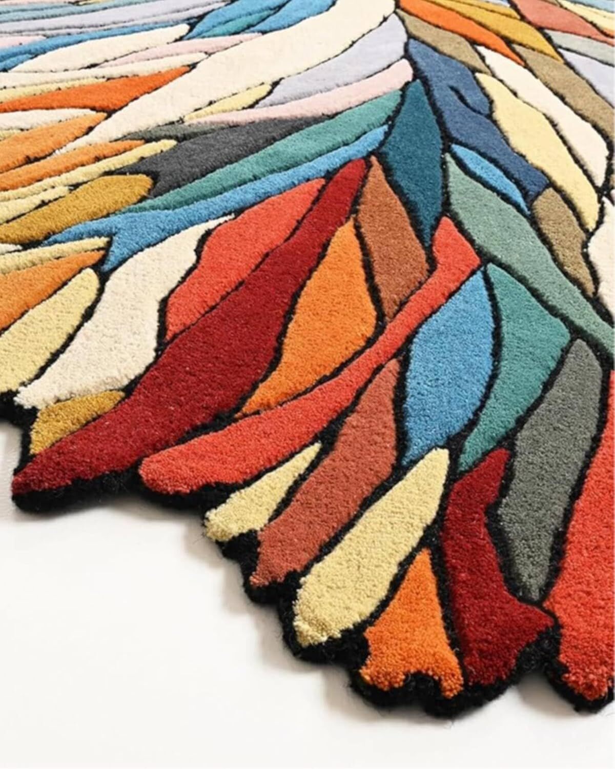 Designteppich Unregelmäßig geformte botanische Sammlung