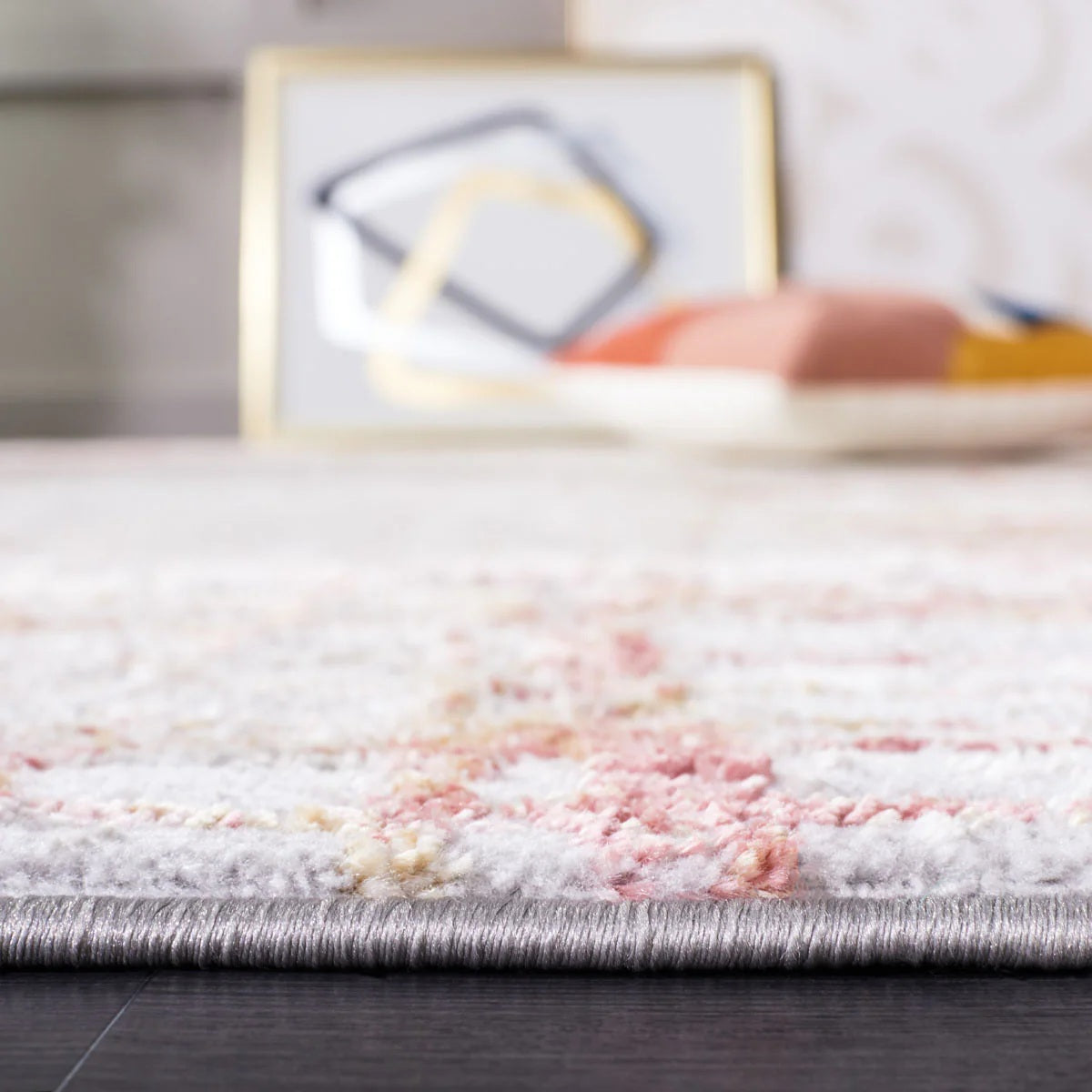 Designteppich Wiese – Runde Detailaufnahme