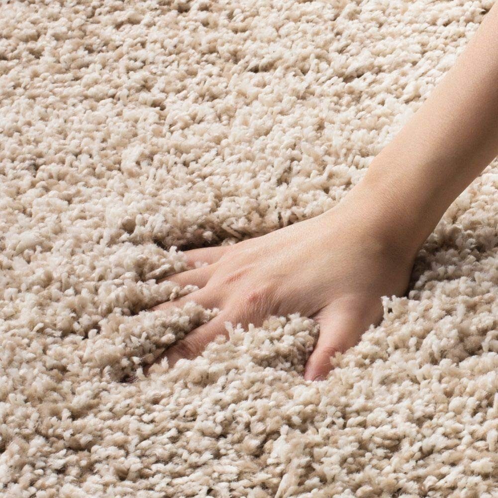 Hochflor-Teppich Superweicher einfarbiger handgetufteter Teppich