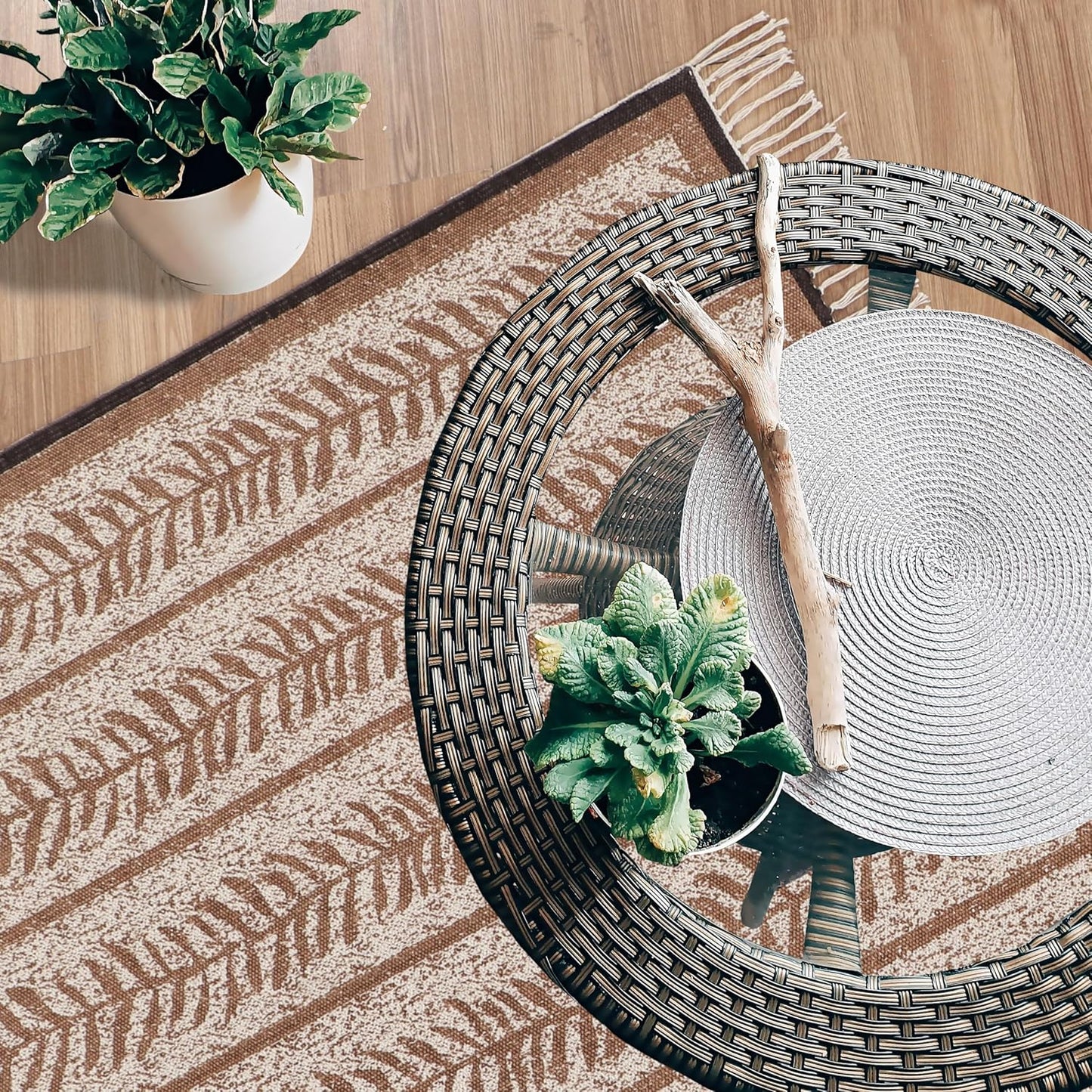 Designer rug, reversible rug made of pure cotton
