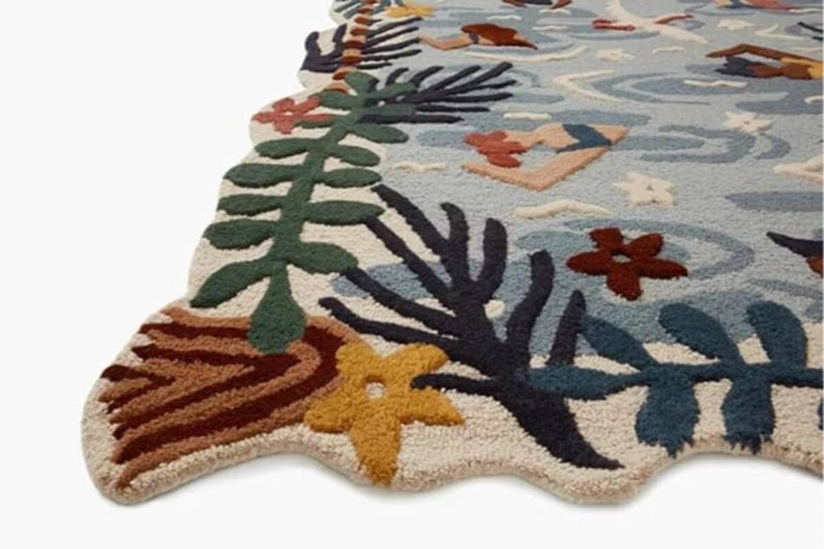 Designteppich Unregelmäßig geformte botanische Sammlung