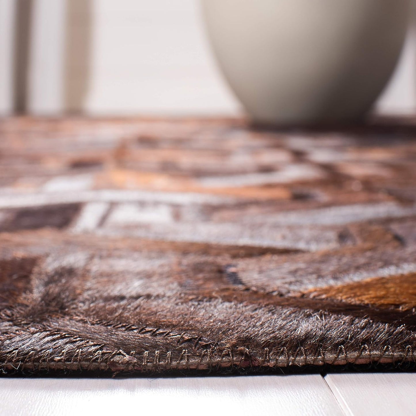 Lederteppich Leder-Patchwork-Teppichkollektion