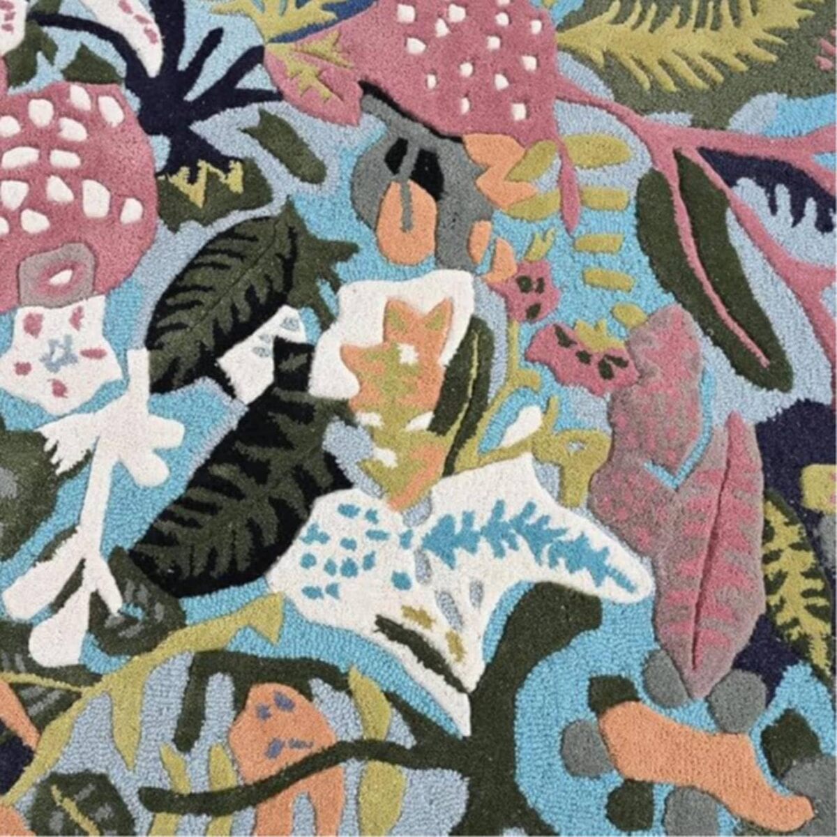 Designteppich Unregelmäßig geformte botanische Sammlung