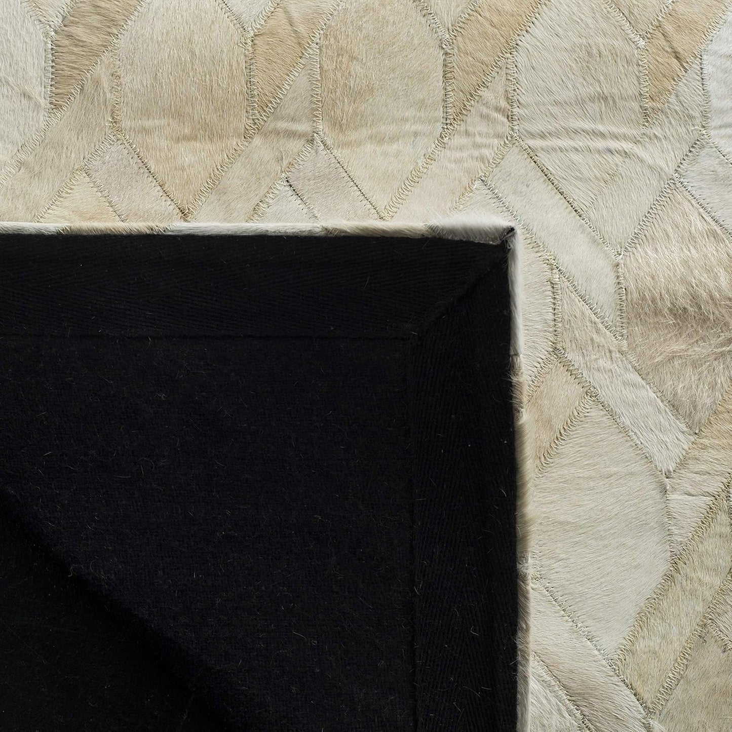 Lederteppich Leder-Patchwork-Teppich