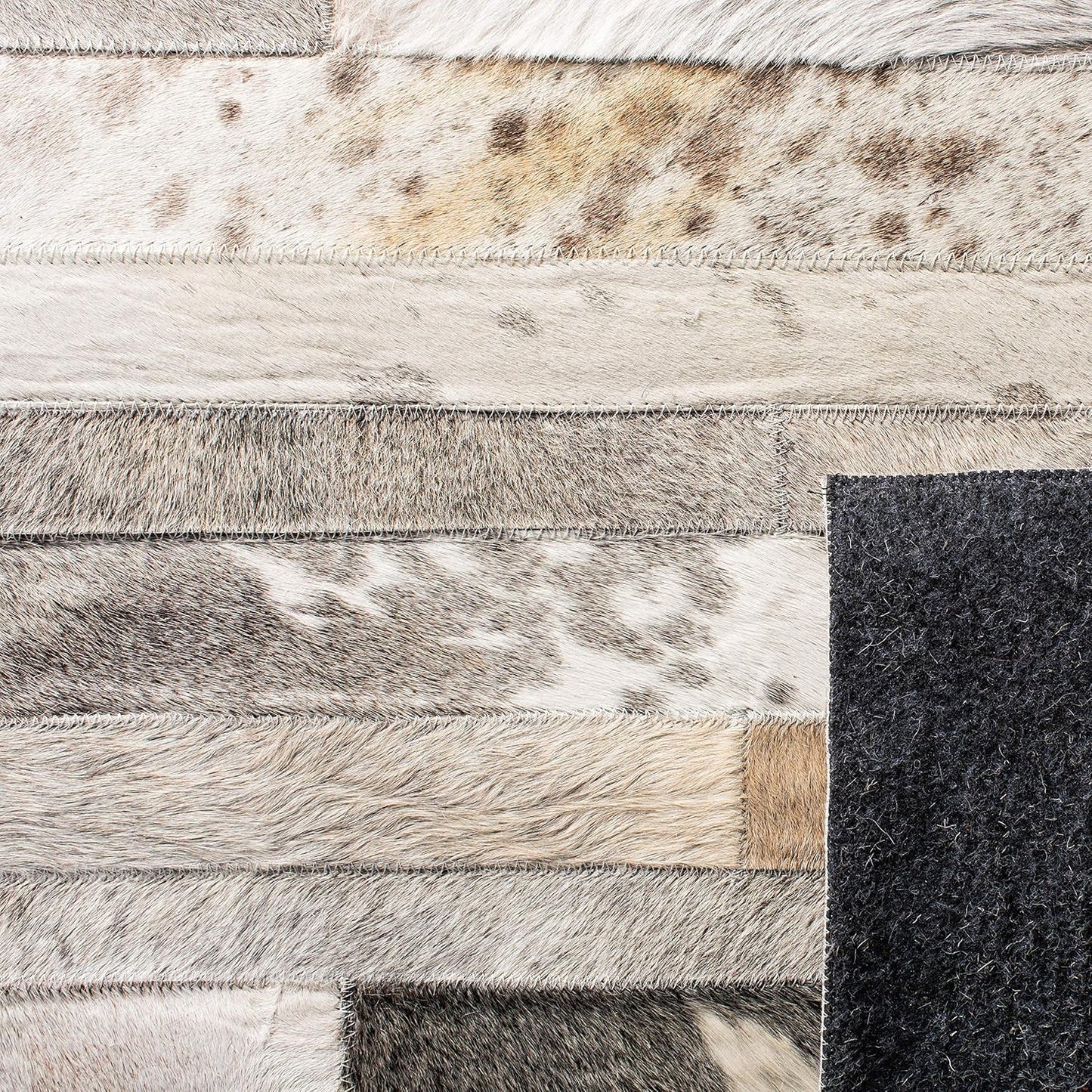 Lederteppich Leder-Patchwork-Teppich