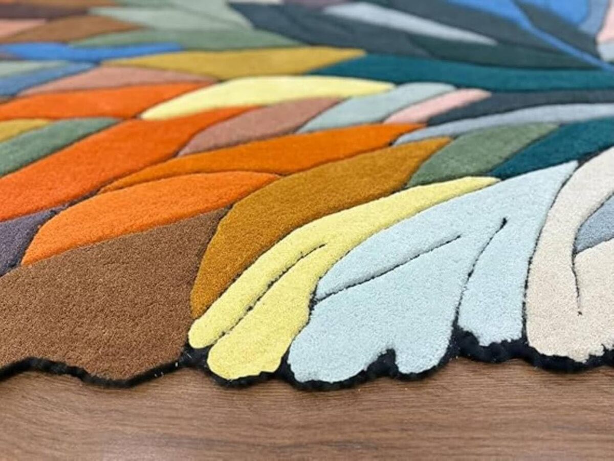 Designteppich Unregelmäßig geformte botanische Sammlung