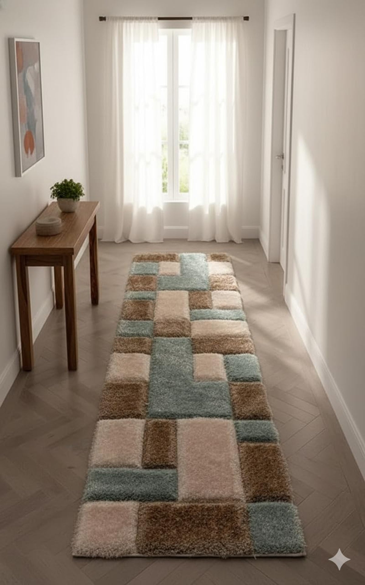 Designteppich Plüsch-Teppichläufer für Eleganz