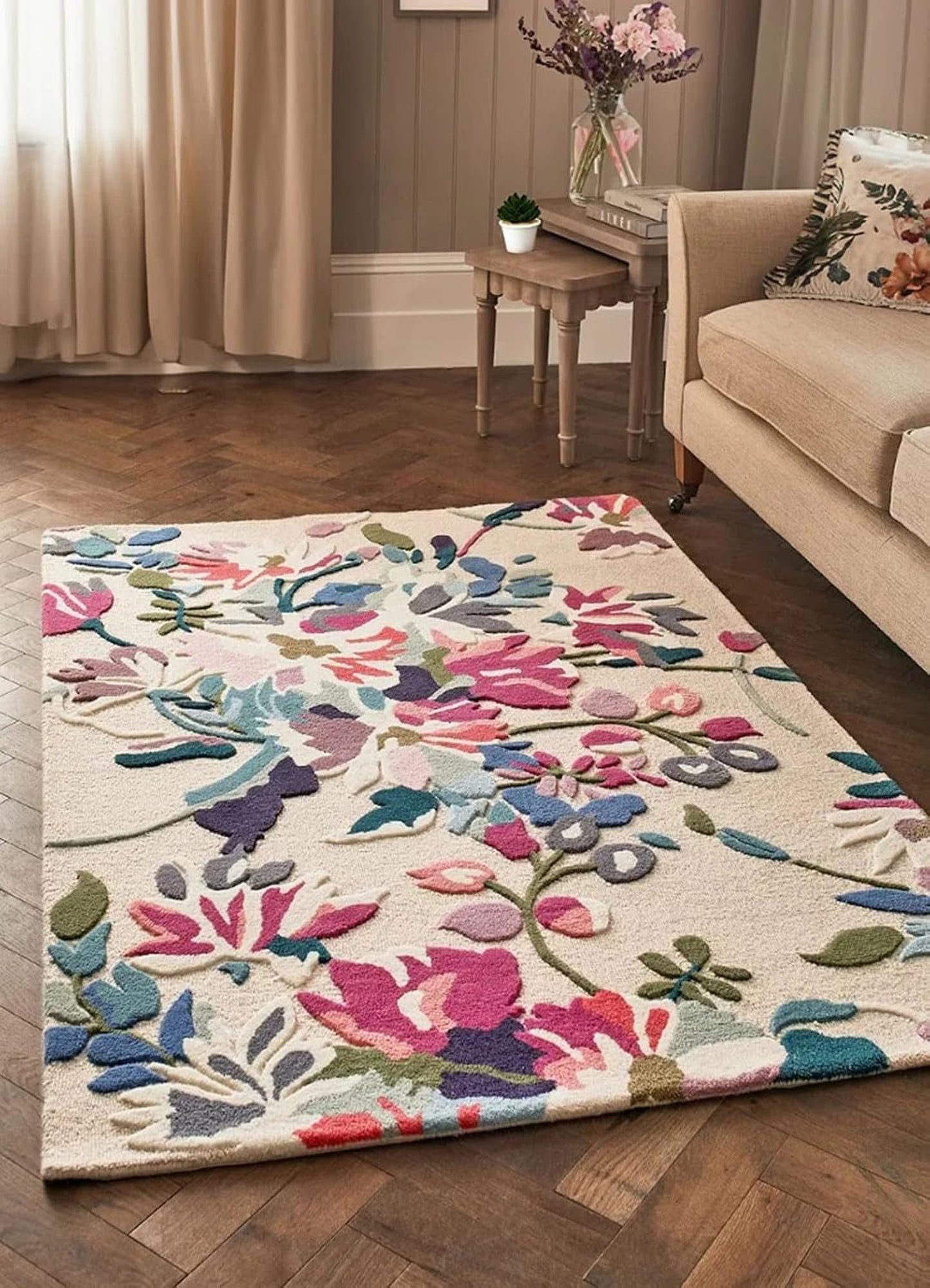 Designteppich Blumenfeld
