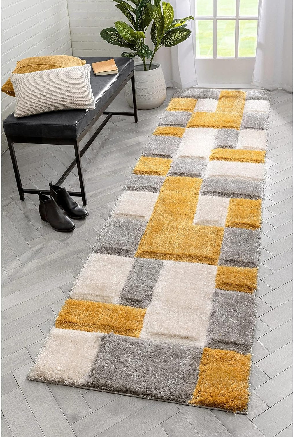 Designteppich Plüsch-Teppichläufer für Eleganz