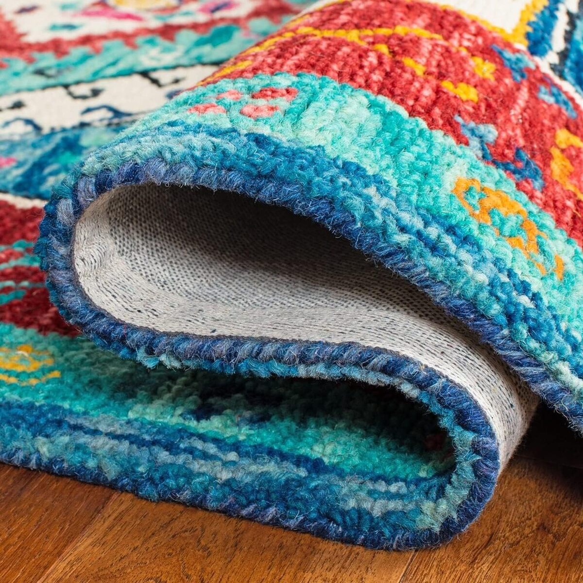 Teppich Lebendige Farben – Schlingenwebung