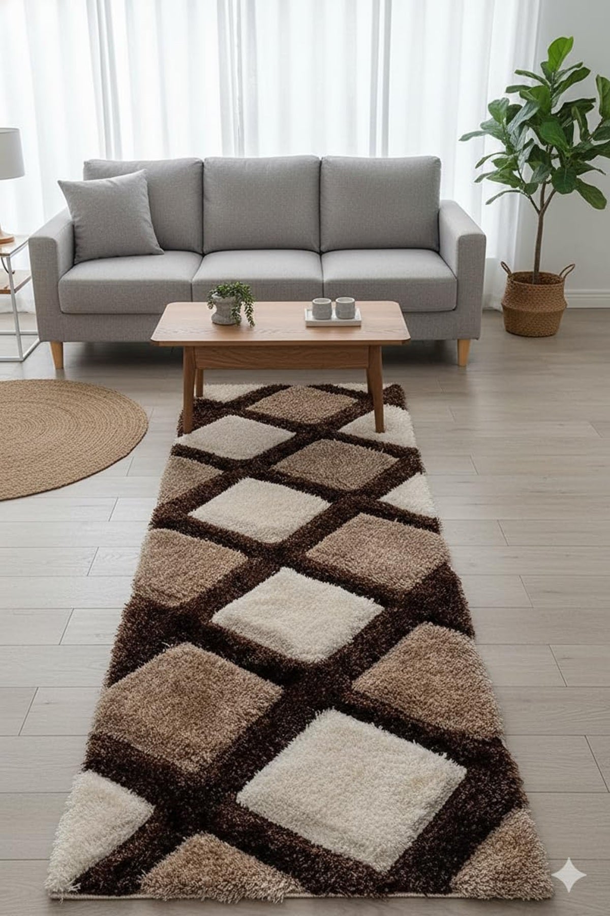 Designteppich Plüsch-Teppichläufer für Eleganz