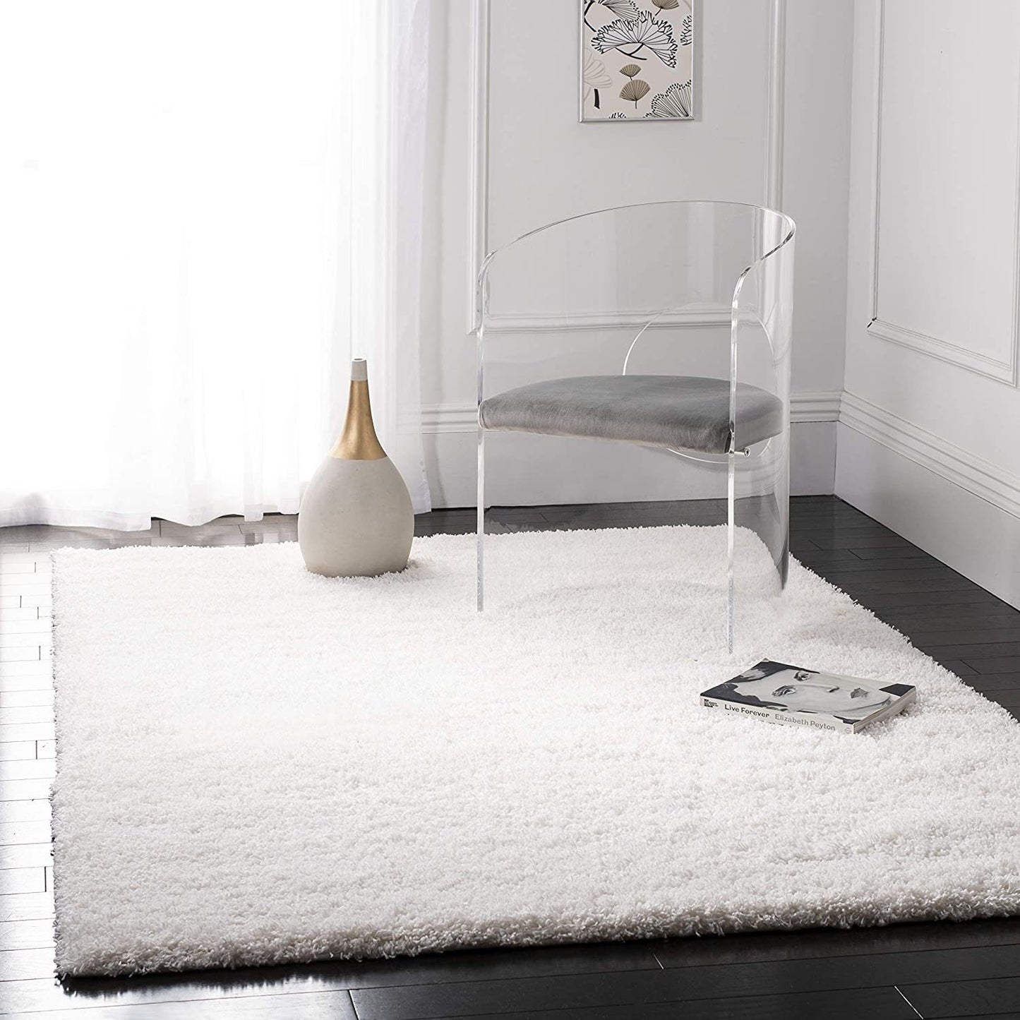 Hochflor-Teppich Superweicher einfarbiger handgetufteter Teppich