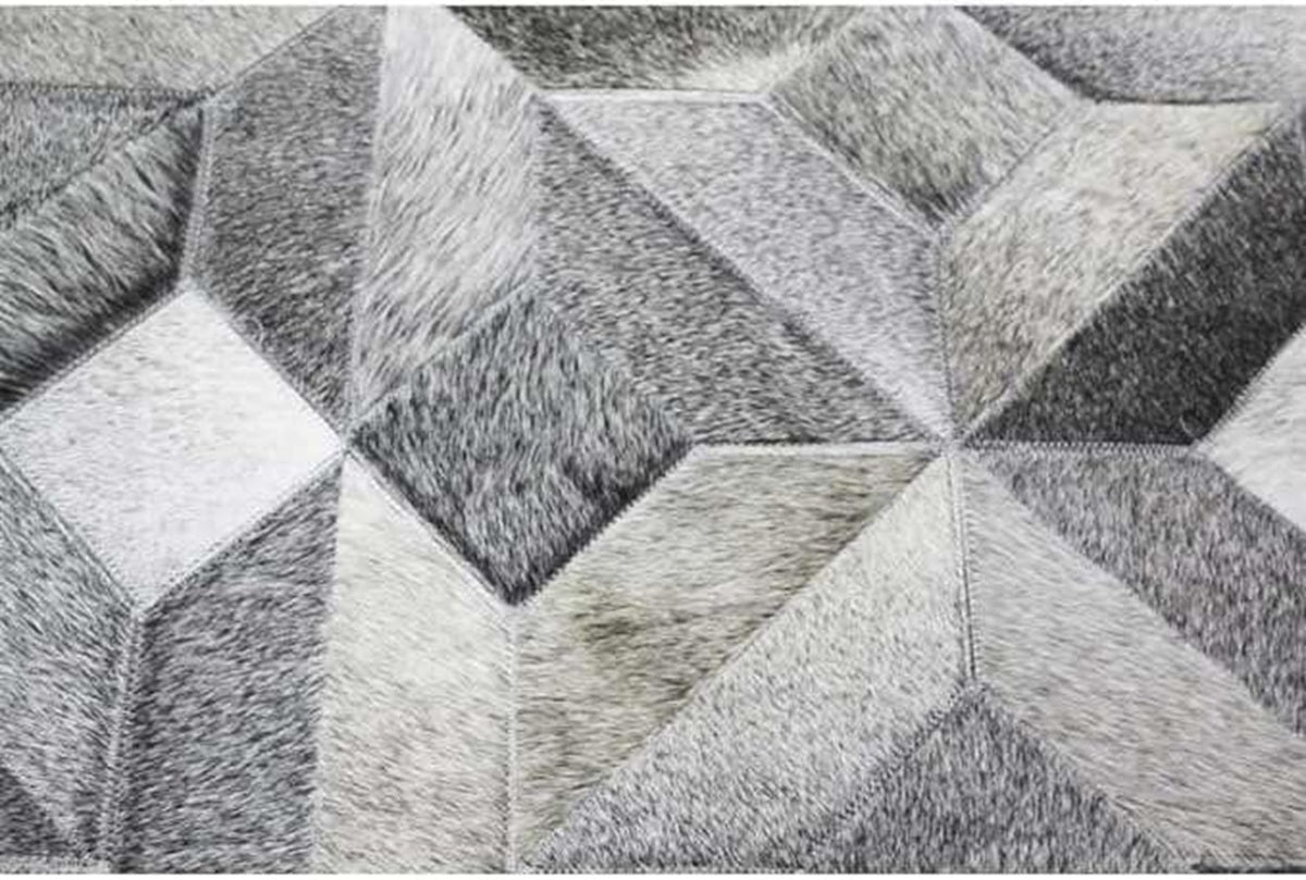 Lederteppich Leder-Patchwork-Teppich