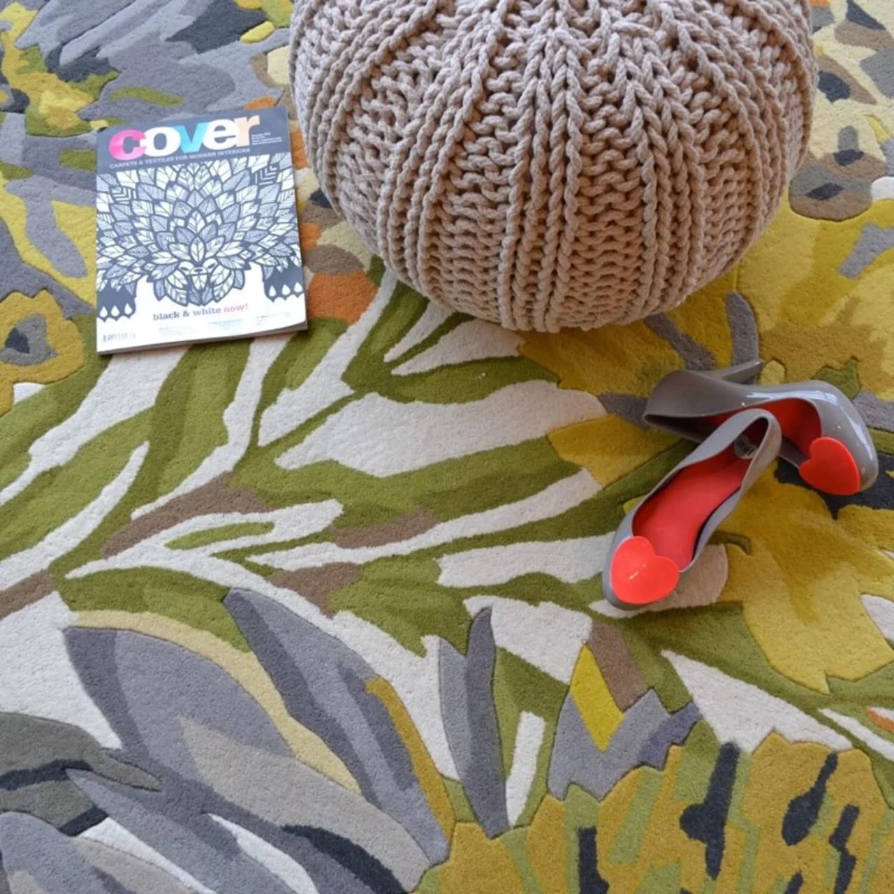 Designteppich Blumentopf