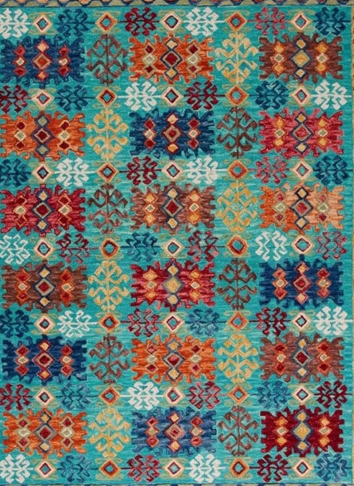 Teppich Lebendige Farben – Schlingenwebung