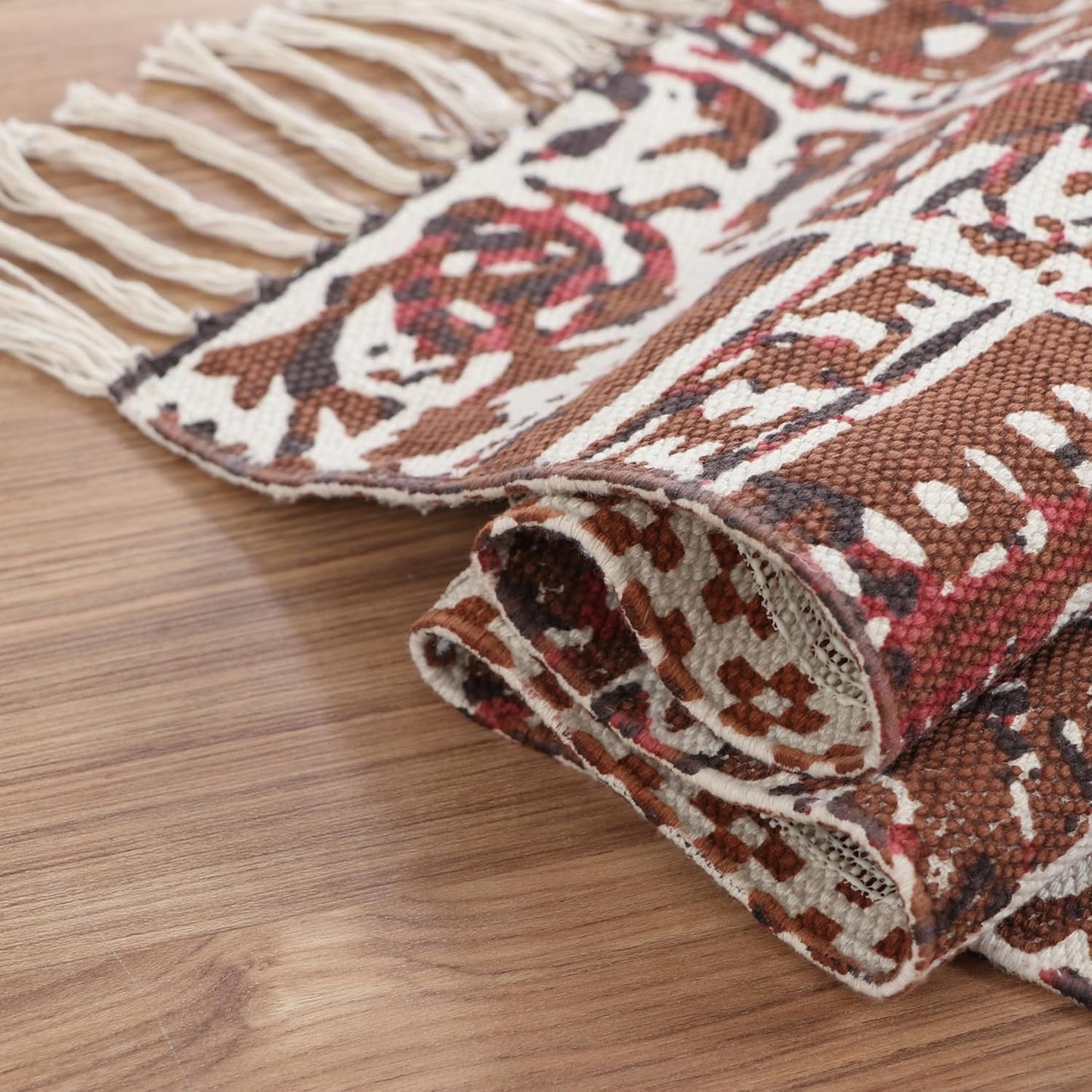 Designer rug, reversible rug made of pure cotton