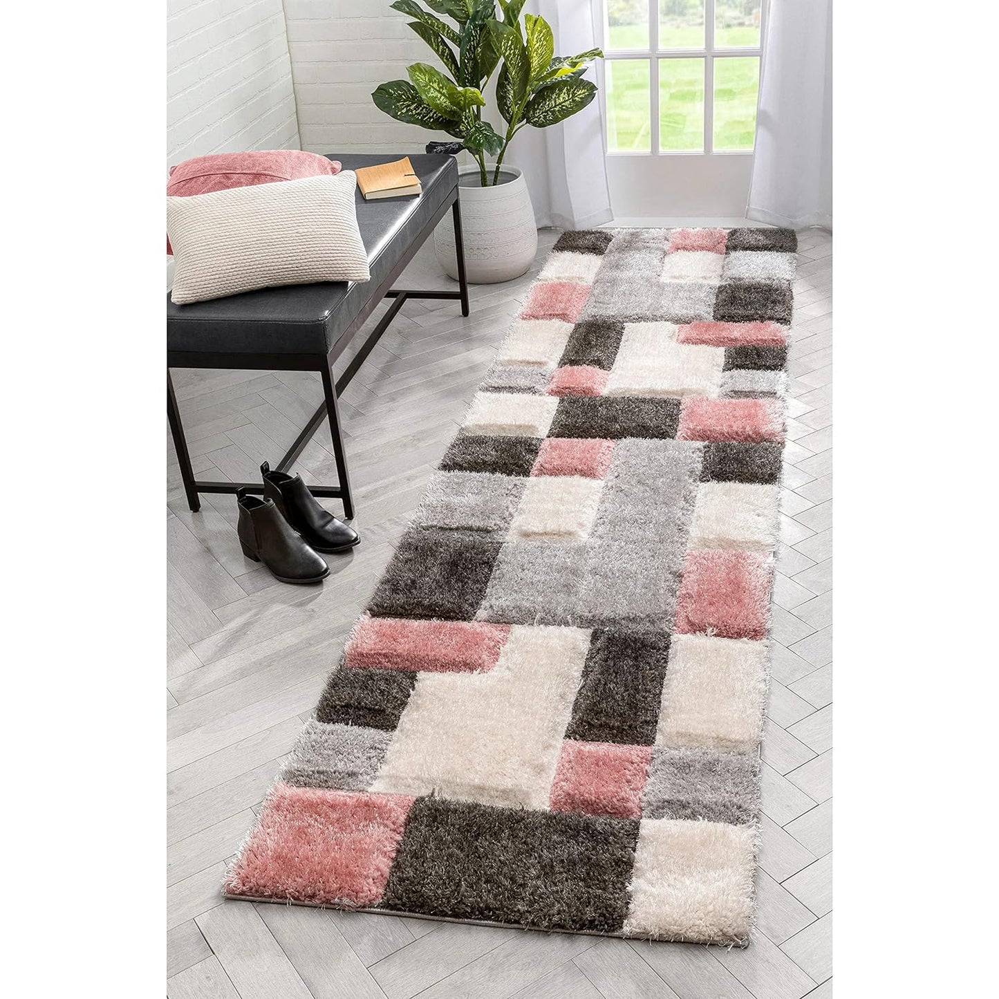 Designteppich Plüsch-Teppichläufer für Eleganz