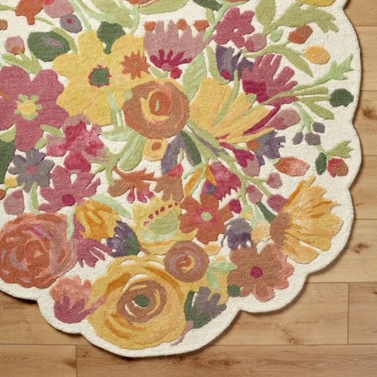 Designteppich Unregelmäßig geformte botanische Sammlung