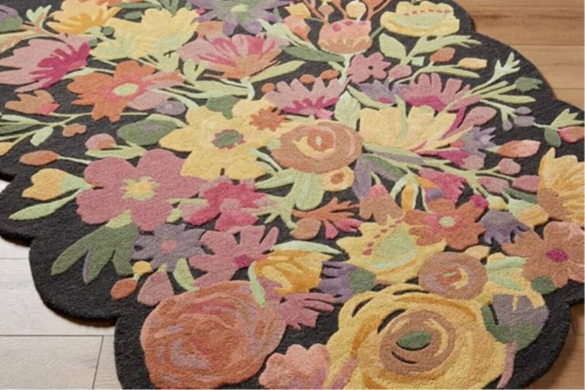 Designteppich Unregelmäßig geformte botanische Sammlung