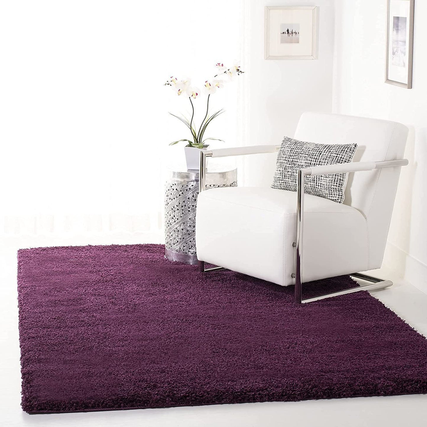 Hochflor-Teppich Superweicher einfarbiger handgetufteter Teppich