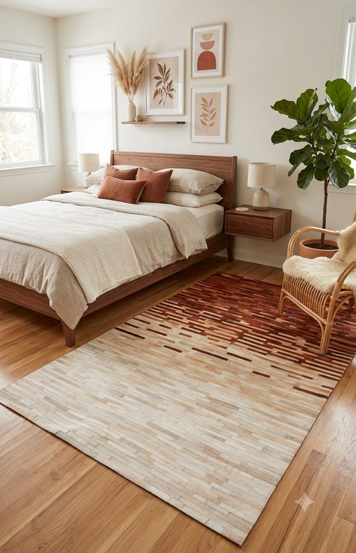 Lederteppich Leder-Sommer – Wohnzimmer Styling