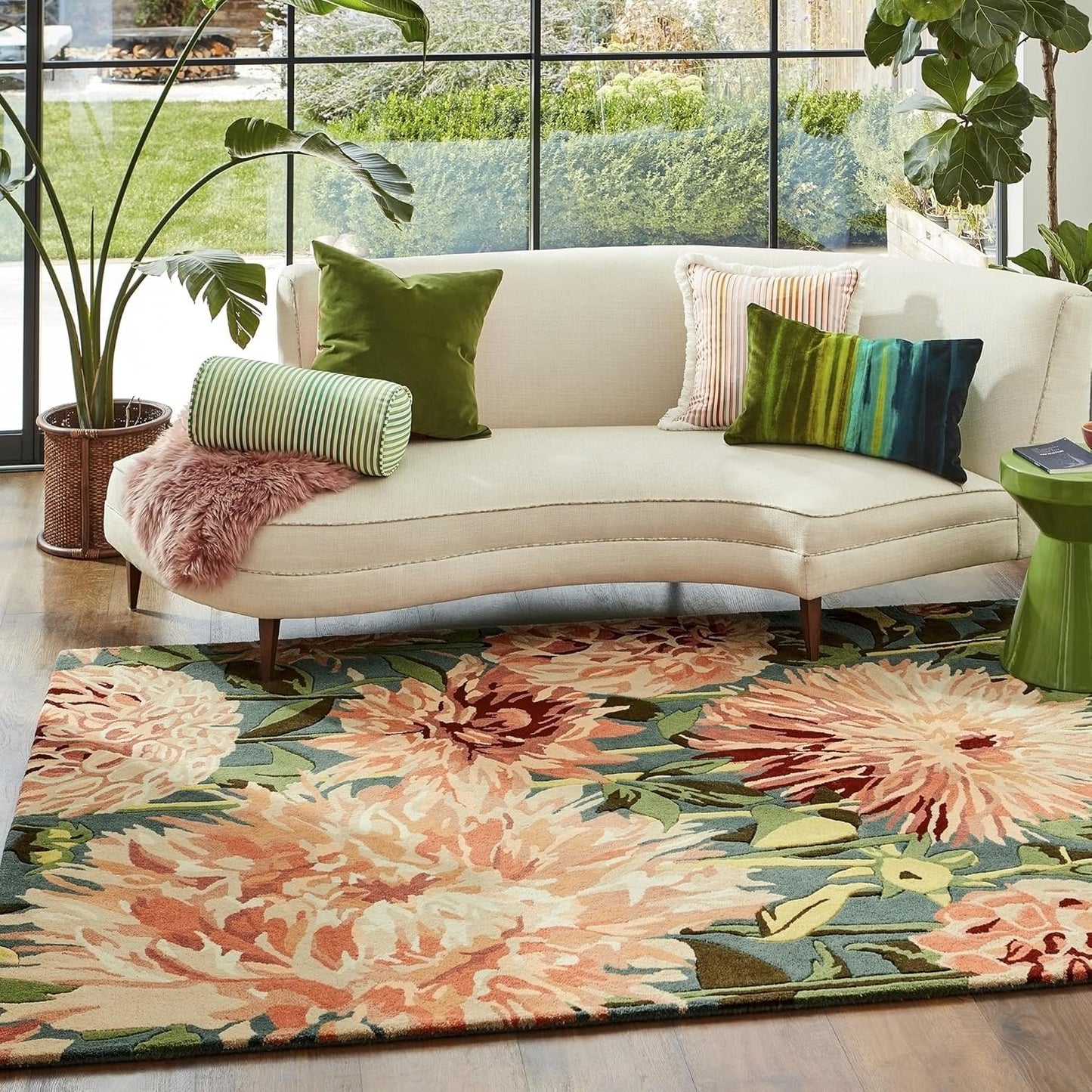 Designteppich Blumenfeld
