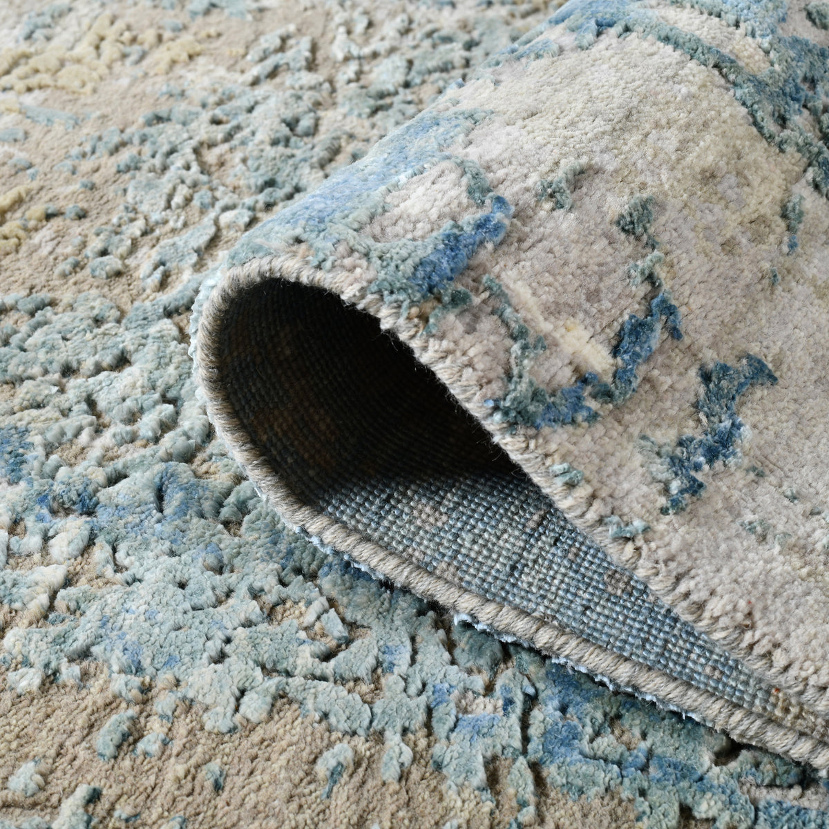 Teppich Handgeknüpfter 10/10-Wolle aus Neuseeland und reiner Seide