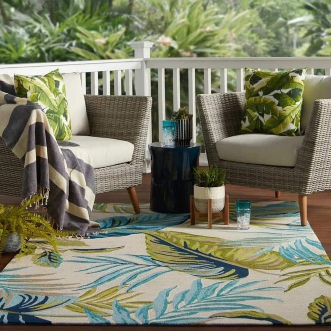 Designteppich Blumentopf
