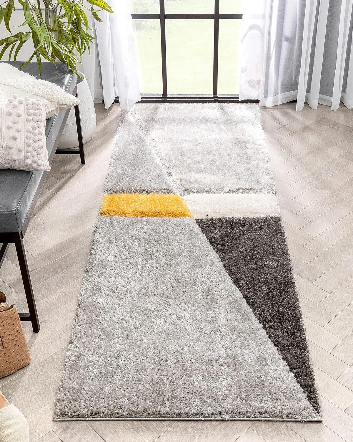 Designteppich Plüsch-Teppichläufer für Eleganz