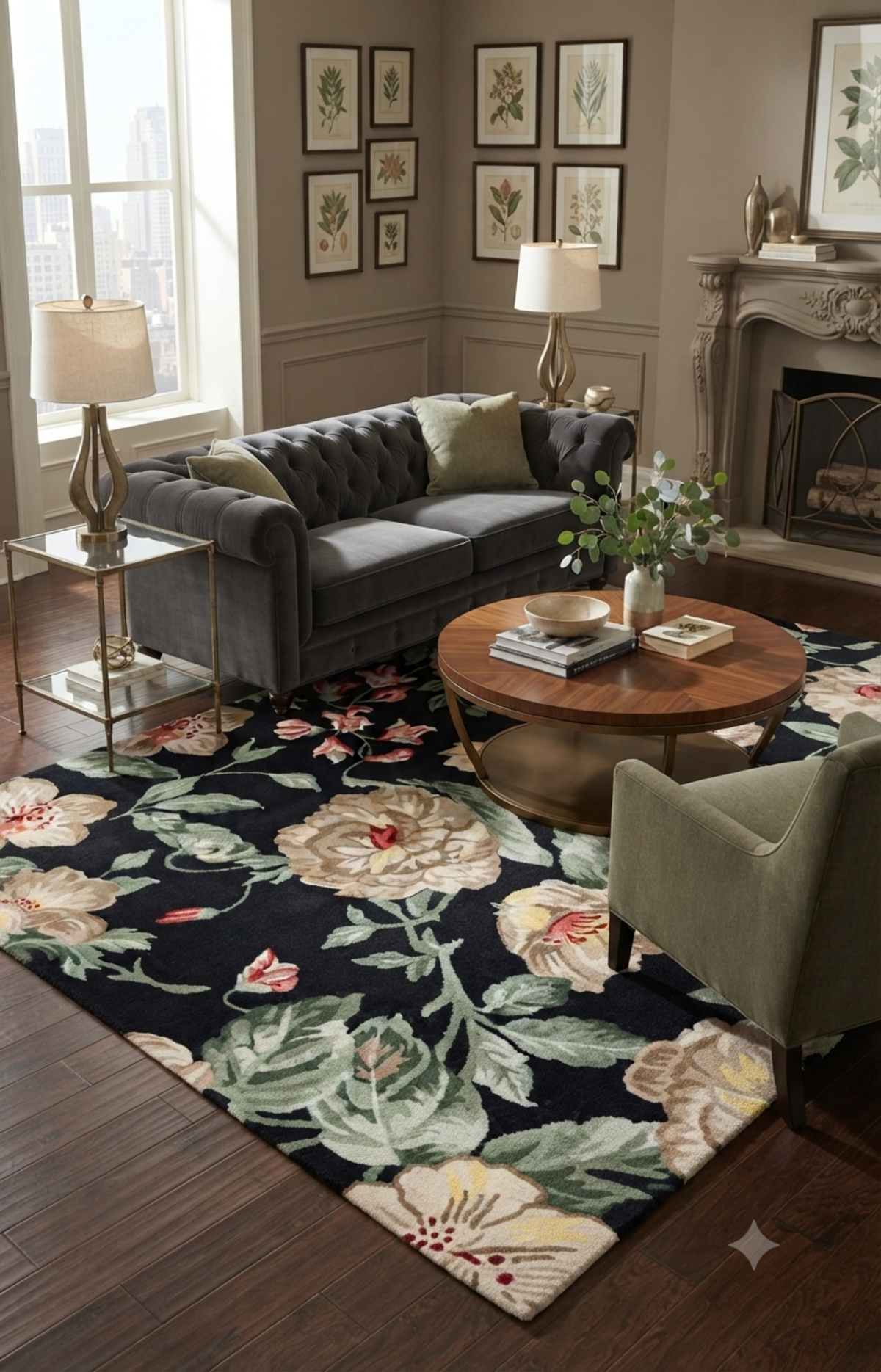Designteppich Blumenland