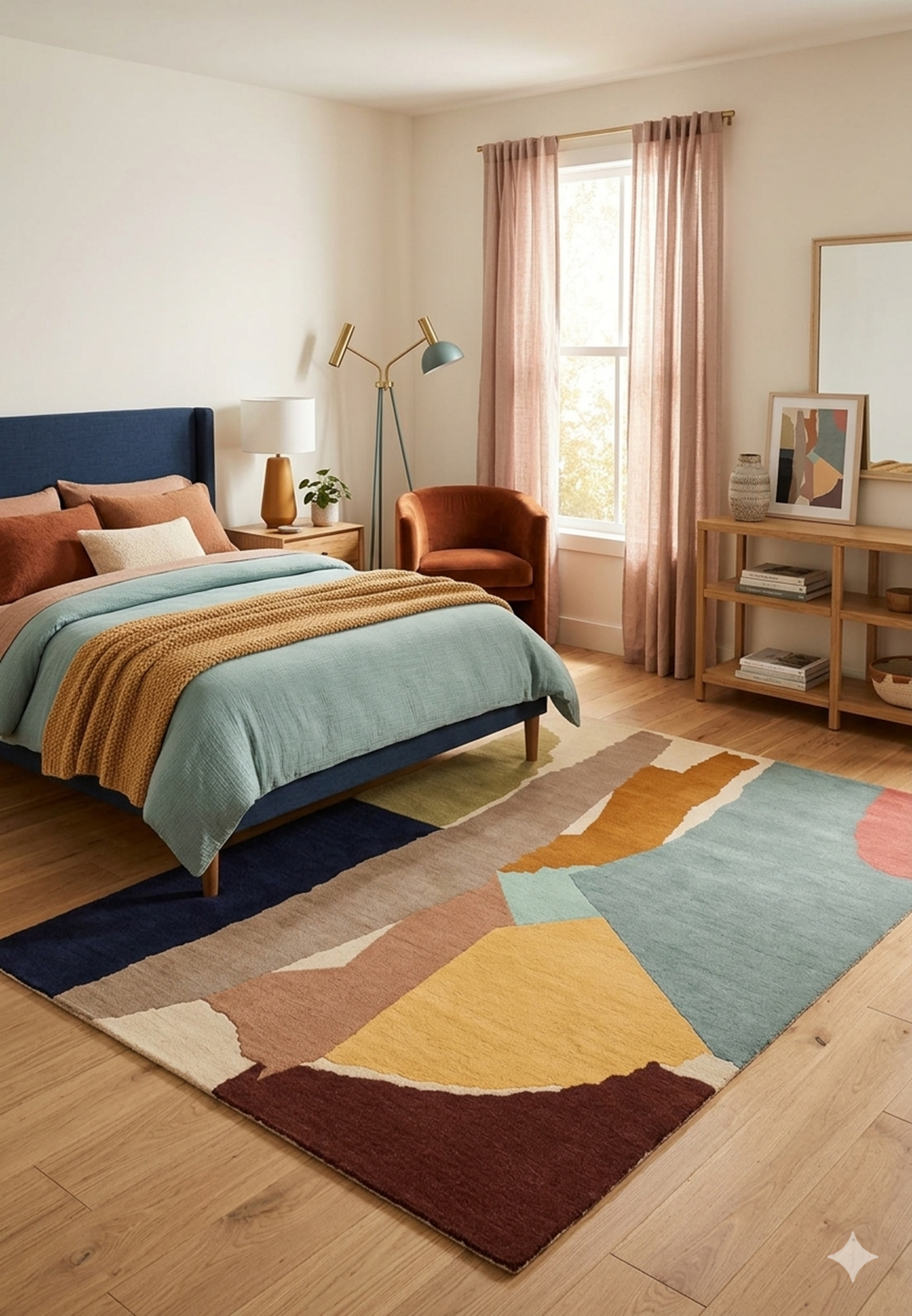 Designteppich Einfache Geometrie