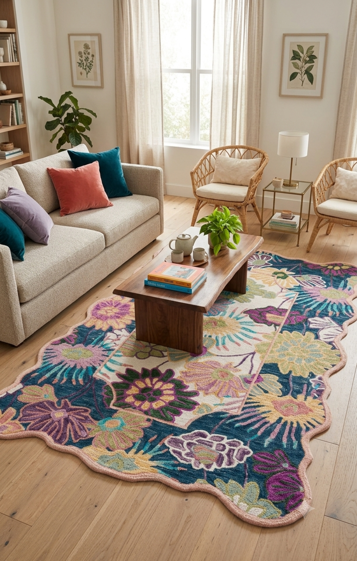Designteppich Blumenstrauß